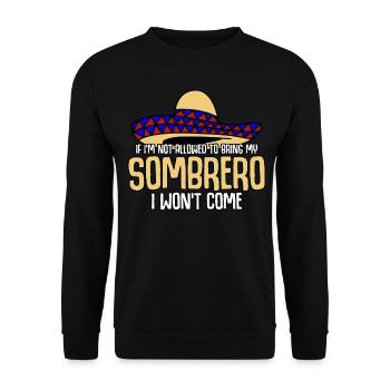 Mexique Sombrero Mexicains Mexicains - Sweat-shirt Unisexe - noir - Devant - Alina (178cm) & Michal (187cm)