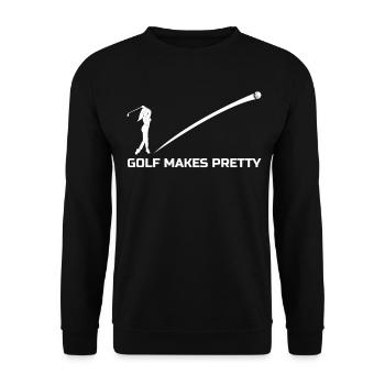 Pretty Golf Girl - Unisex Pullover - Schwarz - Vorne - Alina (178cm) & Michal (187cm)