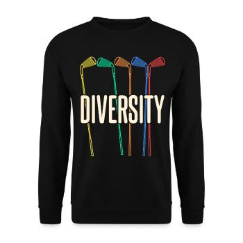 Golf Club Diversity Golf Course - Unisex Sweatshirt - black - Front - Alina (178cm) & Michal (187cm)