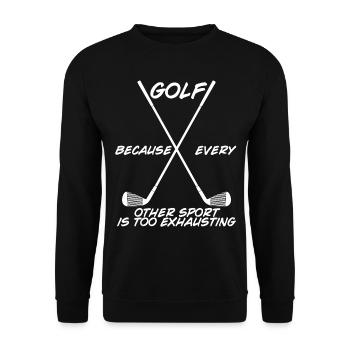 Golf Club Golf Course - Unisex Sweatshirt - black - Front - Alina (178cm) & Michal (187cm)