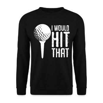 Golf Club Golf Ball - Unisex Sweatshirt - black - Front - Alina (178cm) & Michal (187cm)