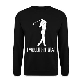 Golf Club Golf Ball Golfer - Unisex Sweatshirt - black - Front - Alina (178cm) & Michal (187cm)