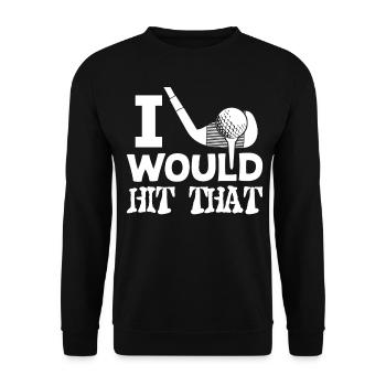 Golf Ball Golfer Golf Club - Unisex Sweatshirt - black - Front - Alina (178cm) & Michal (187cm)