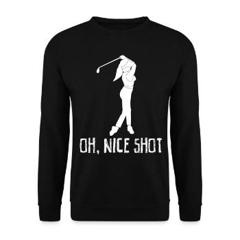 Golf Girl Golf Club - Unisex Sweatshirt - black - Front - Alina (178cm) & Michal (187cm)