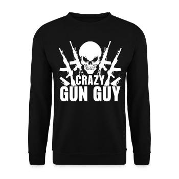 Weapons Firearm Pistol Gun Guns Rifle - Unisex Sweatshirt - black - Front - Alina (178cm) & Michal (187cm)