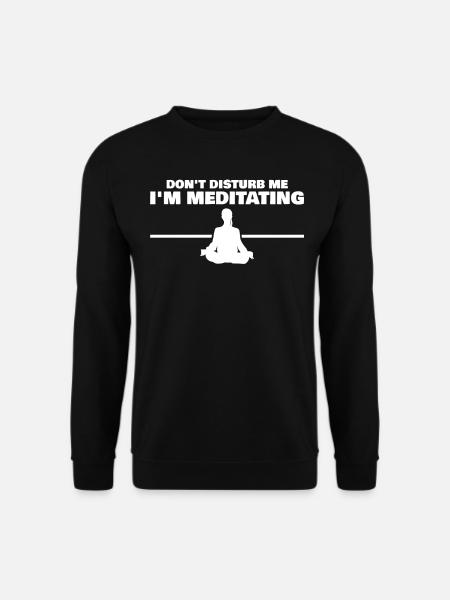 Meditation Yoga Meditating - Unisex Sweatshirt - black