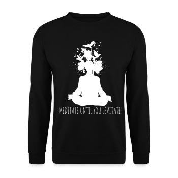 Méditation Lévitation Méditation Yoga - Sweat-shirt Unisexe - noir - Devant - Alina (178cm) & Michal (187cm)