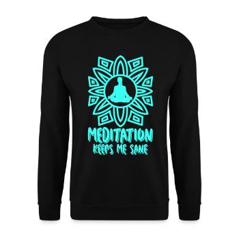 Méditation Méditation Yoga Qigong - Sweat-shirt Unisexe - noir - Devant - Alina (178cm) & Michal (187cm)