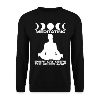 Méditation Qigong Méditation Yoga - Sweat-shirt Unisexe - noir - Devant - Alina (178cm) & Michal (187cm)