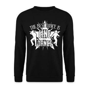 Line Dance Line Dancing Country Music - Unisex Sweatshirt - black - Front - Alina (178cm) & Michal (187cm)