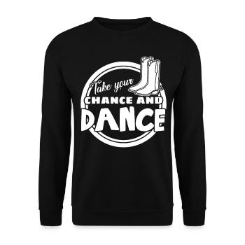 Line Dancing Country Music Line Dance - Unisex Sweatshirt - black - Front - Alina (178cm) & Michal (187cm)