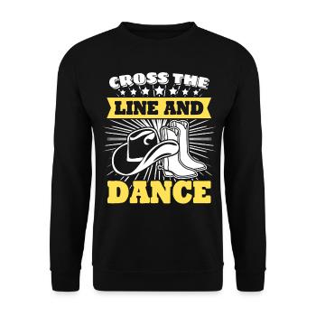 Line Dance Country Music - Unisex Pullover - Schwarz - Vorne - Alina (178cm) & Michal (187cm)