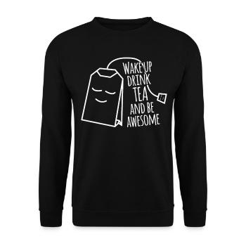Tea Bag Tea Cup Of Tea Drinkers - Unisex Sweatshirt - black - Front - Alina (178cm) & Michal (187cm)