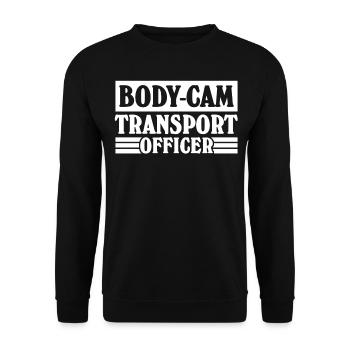 Police Officer Body-Cam Policeman - Unisex Sweatshirt - black - Front - Alina (178cm) & Michal (187cm)
