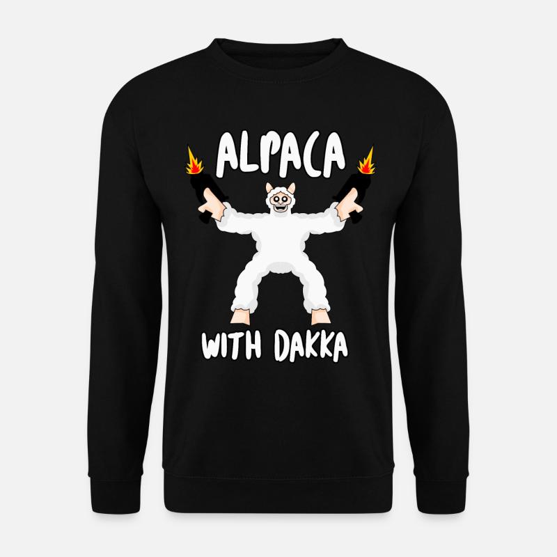 Alpaca with Dakka Alpacas - Unisex Sweatshirt - black