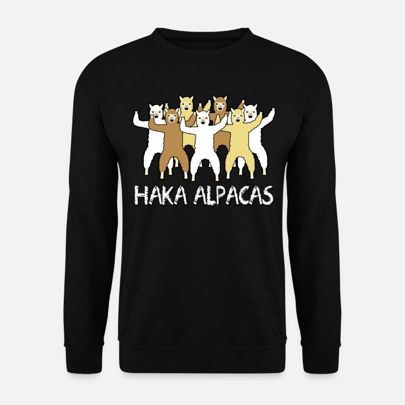 Haka Alpacas - Unisex Pullover - Schwarz