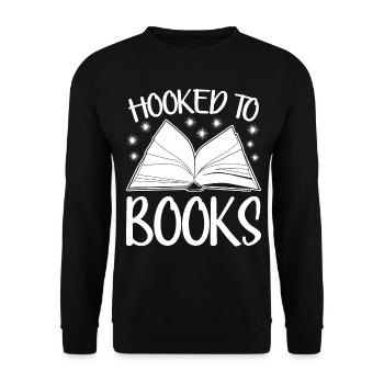Books Book Read Bookworm Reading - Unisex Sweatshirt - black - Front - Alina (178cm) & Michal (187cm)