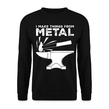 Metalworker Metal Work Blacksmith Welder - Unisex Sweatshirt - black - Front - Alina (178cm) & Michal (187cm)