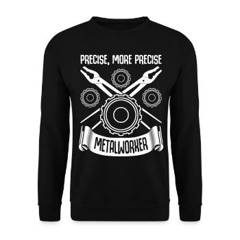 Blacksmith Metalworker Metal Work Welder - Unisex Sweatshirt - black - Front - Alina (178cm) & Michal (187cm)