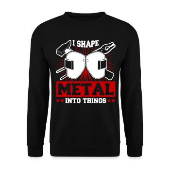 Metalworker Metal Work Welder Blacksmith - Unisex Sweatshirt - black - Front - Alina (178cm) & Michal (187cm)