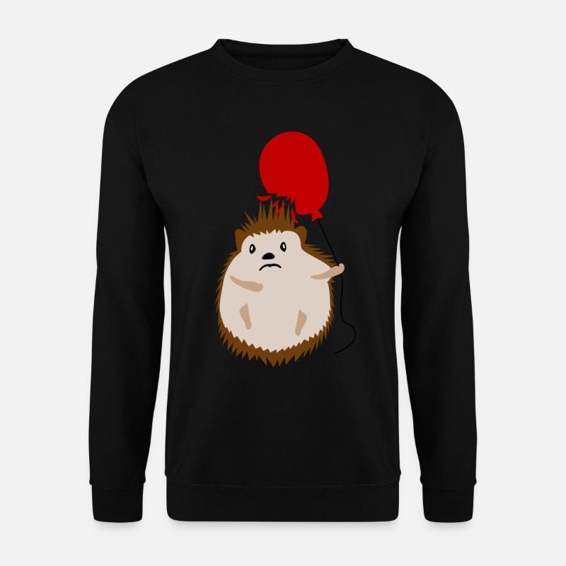 Hedgehog Red Balloon Hedgehogs - Unisex Sweatshirt - black