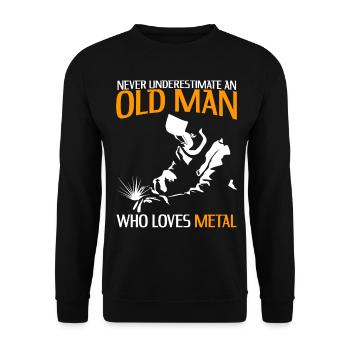 Blacksmith Welder Metalworker Metal Work - Unisex Sweatshirt - black - Front - Alina (178cm) & Michal (187cm)