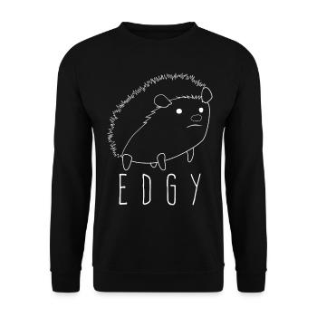 Hedgehog Edgy Hedgehogs - Unisex Sweatshirt - black - Front - Alina (178cm) & Michal (187cm)