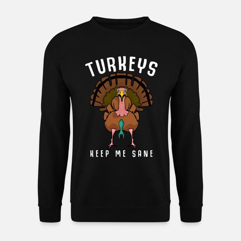 Dindes Dinde Thanksgiving - Sweat-shirt Unisexe - noir