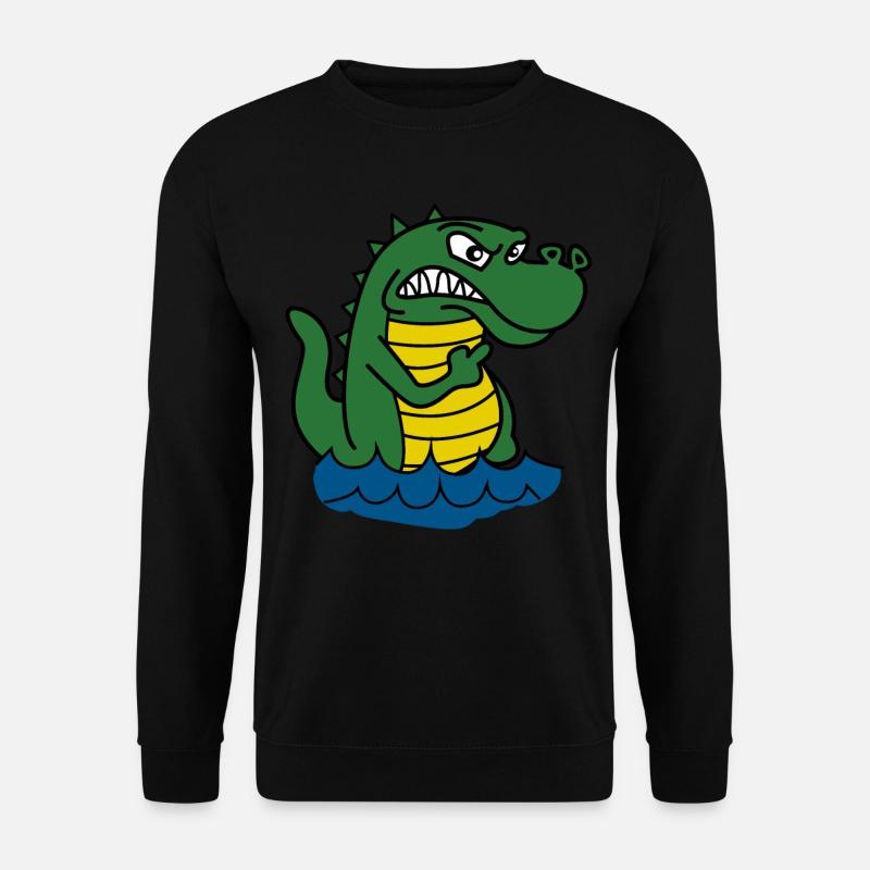 Alligators Grumpy Alligator - Unisex Sweatshirt - black