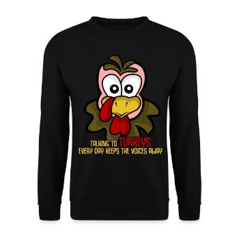Turkey Turkeys - Unisex Sweatshirt - black - Front - Alina (178cm) & Michal (187cm)