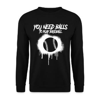 Baseball Player Softball - Unisex Pullover - Schwarz - Vorne - Alina (178cm) & Michal (187cm)