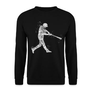 Baseball Pitcher - Unisex Pullover - Schwarz - Vorne - Alina (178cm) & Michal (187cm)