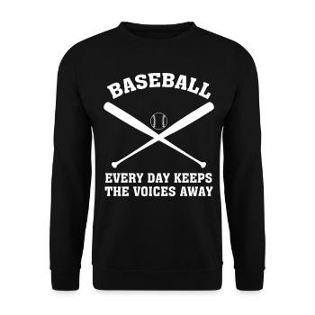 Baseball Voices - Unisex Sweatshirt - black - Front - Alina (178cm) & Michal (187cm)