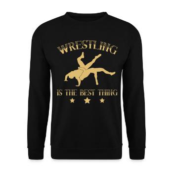 Wrestling Wrestler - Unisex Pullover - Schwarz - Vorne - Alina (178cm) & Michal (187cm)