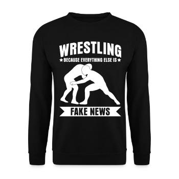 Wrestler Wrestling - Unisex Pullover - Schwarz - Vorne - Alina (178cm) & Michal (187cm)