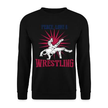Wrestling Joke Wrestler - Unisex Pullover - Schwarz - Vorne - Alina (178cm) & Michal (187cm)