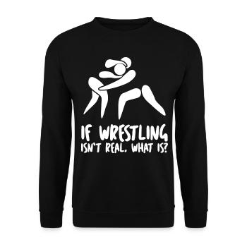 Wrestler Real Wrestling - Unisex Pullover - Schwarz - Vorne - Alina (178cm) & Michal (187cm)