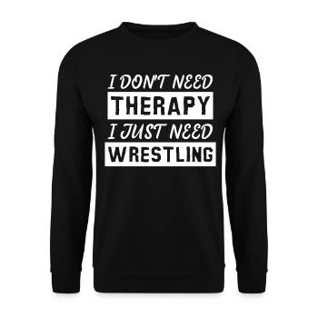 Wrestler Therapy Wrestling - Unisex Pullover - Schwarz - Vorne - Alina (178cm) & Michal (187cm)