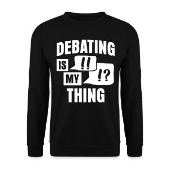 Debating Club Discussion Debate Team - Unisex Sweatshirt - black - Front - Alina (178cm) & Michal (187cm)