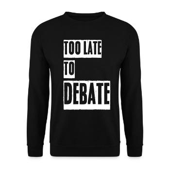 Discussion Debate Team Debating Club - Unisex Sweatshirt - black - Front - Alina (178cm) & Michal (187cm)