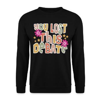 Debating Club Joke Debate Team - Unisex Sweatshirt - black - Front - Alina (178cm) & Michal (187cm)