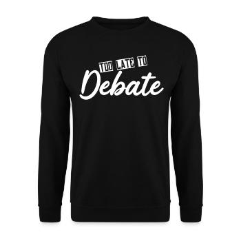Debate Team Discussion Debating Club - Unisex Sweatshirt - black - Front - Alina (178cm) & Michal (187cm)