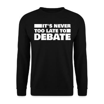 Debate Team Rhetoric Debating Club - Unisex Sweatshirt - black - Front - Alina (178cm) & Michal (187cm)