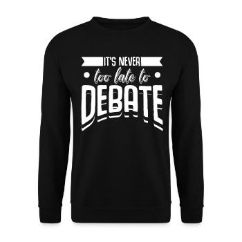 Rhetoric Debating Club Debate Team - Unisex Sweatshirt - black - Front - Alina (178cm) & Michal (187cm)
