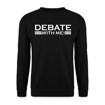 Debating Club Debate Team Rhetoric - Unisex Sweatshirt - black - Front - Alina (178cm) & Michal (187cm)