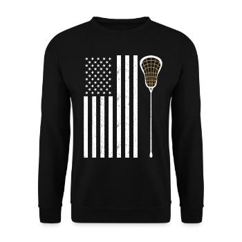 Drapeau de crosse des États-Unis - Sweat-shirt Unisexe - noir - Devant - Alina (178cm) & Michal (187cm)