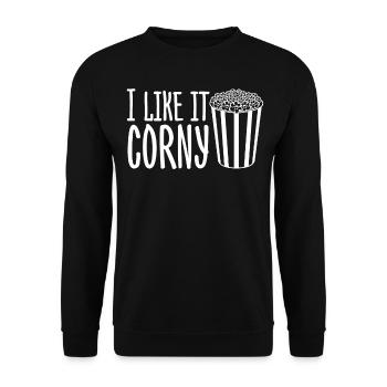 Popcorn Carnival - Unisex Pullover - Schwarz - Vorne - Alina (178cm) & Michal (187cm)