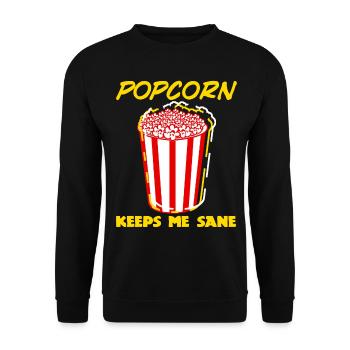 Popcorn Cinema - Unisex Sweatshirt - black - Front - Alina (178cm) & Michal (187cm)