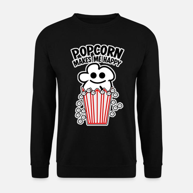 Happy Popcorn - Unisex Pullover - Schwarz