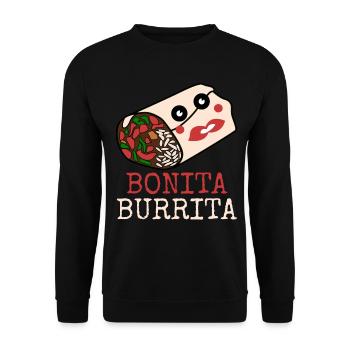 Burritos Bonita Burrito - Unisex Sweatshirt - black - Front - Alina (178cm) & Michal (187cm)